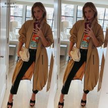 Femmes imperméable à l'eau Long manteau coupe-vent loisirs dame mince imperméable coupe-vent veste zippée poche vêtements d'extérieur D30
