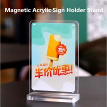 A6 table acrylique Menu présentoir Photo affiche cadre magnétique Menu papier signe support comptoir présentoir