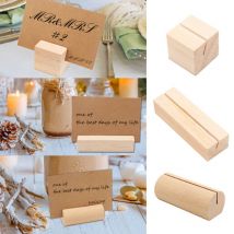 10 pièces en bois Place porte-cartes Base nom carte Table porte-photo pour mariage décorations de Banquet de noël