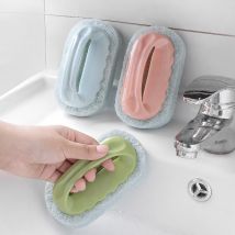 Salle de bain avec poignée brosse de bain carrelage épais brosse de nettoyage éponge brosse pot brosse cuisine salle de bain
