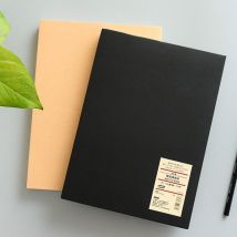 Simple couleur unie Kraft 16k relié carnet de croquis peint à la main cahier noir carte papier peint bloc-notes