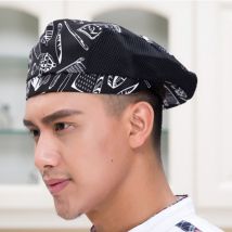 Chapeau respirant en coton pour Chef Restaurant | Pour hommes et femmes, vêtement de travail de cuisine, Beret hôtel café serveur