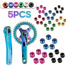 5 pièces vtt vélo chaîne vis cyclisme chaîne roue boulon alliage route vélo disque vis pour pédalier partie vélo accessoires