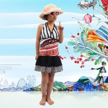 Nouvelles offres spéciales adolescent 10-14T mignon maillot de bain filles Wrap enfants maillots de bain maillots de bain enfants maillot de bain une pièce