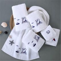 ZZBESTBC-serviette brodée dessin animé | Serviette d'hôtel cinq étoiles en coton pur pour enfants