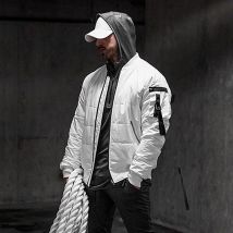 Blouson d'hiver léger et coupe-vent en coton pour homme vêtements pour hommes, vêtement à la avec fermeture éclair, vêtement d'hiver