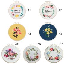 Motif de fleurs bricolage point de croix Kits à la main avec broderie hangar artisanat européen broderie matériaux paquet couture ensemble H