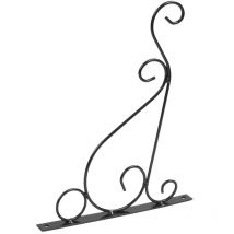Fer jardin applique murale suspendu fleur plante Pot support crochet étagère support, noir