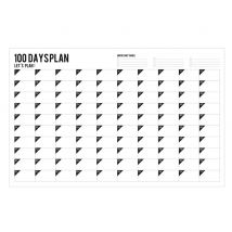 Planificateur de calendrier mensuel de 100 jours mémo organisateur calendrier annuel Plan autocollant planificateur mural 70x45cm calendrier planeurs