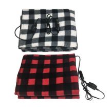 Couverture chauffante polaire confortable 12V | Pour la maison, le bureau et la voiture, avec couverture, chauffage directe des pieds, hiver