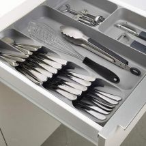 Organisateur couverts cuillère Plateau de rangement | Plateaux à couverts de cuisine pour tiroirs, organisateur de couverts, cuillère Plateau de rangement, plateaux à couverts, tiroir de cuisine, organisateur Plateau en plastique
