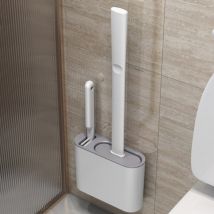 Porte-Brosse de toilette en Silicone, pour salle de bain, propre, , suspendu, fixation sans perforation, articles ménagers