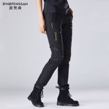 Pantalon de randonnée en polaire épais pour femmes, imperméable, coupe-vent, thermique, pour Camping, Ski, escalade,
