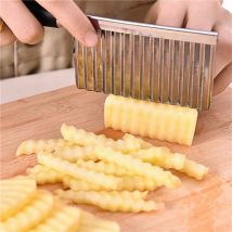 Acier inoxydable pomme de terre ondulé Cutter hachoir légumes fruits trancheuse outil de cuisine trancheuse vague couteau Chopper accessoires de cuisine