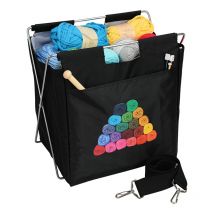 Sac de rangement vide sac à tricoter | Mallette de rangement pour fil, crochet, aiguilles à tricoter, sac fourre-tout en laine pour sac de voyage, sac de pliage