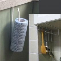 Rouleau de papier peinture en fer pour cuisine | Rouleau de porte, support de porte, Film de conservation des serviettes, salle de bain, armoire, crochet de porte