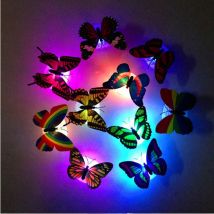 LED papillon 3D Stickers muraux veilleuse lampe rougeoyante Stickers muraux autocollants maison décoration maison fête bureau décoration murale