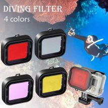 4 pièces étanche sport caméra boîtier sous-marin plongée filtre lentille couverture UV filtre pour GoPro Hero 4 3 + boîtier