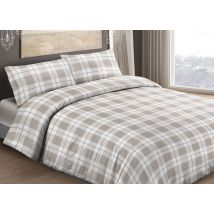 Copritrapunta 100% coton tartan couleur Beige unique