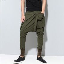 Été personnalité gothique Punk Style Harem pantalon décontracté goutte entrejambe danse pantalon hip-hop couleur unie pantalons de survêtement 050812