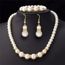 Ensemble de bijoux pour femmes, collier, boucles d&#39;oreilles, mariage, à la