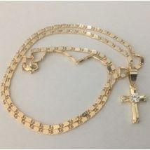 Homme étoile Punk tendance personnalité haut de gamme luxe or pierre croix pendentif amulette collier pour hommes