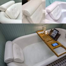 Coussin de bain, pour SPA, appui-tête doux et épais, oreiller de baignoire avec ventouse de dos, coussin pour cou confortable