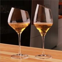Verre à vin rouge oblique cristal | Verre à vin rouge oblique, verre à vin ordinaire, verre de bourgogne, coupe de bière