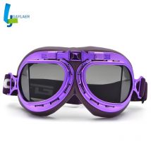 Violet moto lunettes de soleil casque de pilote Steampunk lunettes Vintage vtt Jet Ski saleté motard rétro équitation lunettes