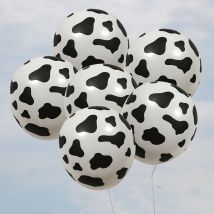 10 pièces/lot animaux de bande dessinée feuille vache impression ballons en Latex pour thème de la ferme décorations de fête d'anniversaire fournitures de douche de bébé