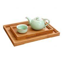 Plateau à thé en bois rectangulaire Style japonais plateau à thé en bambou plateau à pain en bois massif plateau en bois