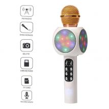Karaoké maison sans fil Bluetooth coloré enceinte LED condensateur micro micro