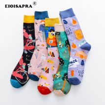 Automne produit personnalité tendance Hip Hop chaussettes heureuses Art dessin animé Figure unisexe drôle Sox femmes hommes chaussettes
