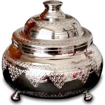 Vase à bonbons en cuivre avec raisin brodé à la main, transformation authentique, Concept de boîte à bonbons