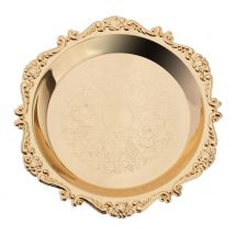 Harte Gold Metall Platten einstellen - 4 "6" Gold Runde Platten-Waschbar und Wiederverwendbare für Hochzeit Geburtstag partei Nachtisch Kuchen Platte