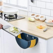 Poubelle poubelle suspendue poubelle porte d'armoire de cuisine toilette poubelle boîte de rangement murale pliante maison salle de bain panier