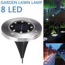 8 énergie solaire LED disque lumière lampe au sol lumière Spot lampe extérieure chemin chemin Yard étanche pelouse lampes