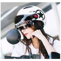 Casque moto Scooter vélo visage ouvert demi Baseball casquette de sécurité Anti-UV casque de sécurité casque de Motocross plusieurs couleurs
