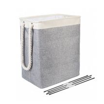 Panier à linge en coton et lin, carré, pliable, pour vêtements sales