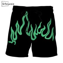 SITEWEIE été 3D imprimé coton Shorts hommes séchage rapide musculation troncs maillots de bain Sport Fitness maillots de bain Shorts L230