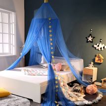 INS nordique princesse dôme moustiquaires enfant rideau de lit bébé avec couronne étoiles lit moustiquaire
