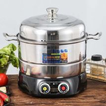 2400W vapeur électrique 32cm multi-fonctionnel acier inoxydable vapeur multi-couche ménage cuisine vapeur vapeur Pot 220V