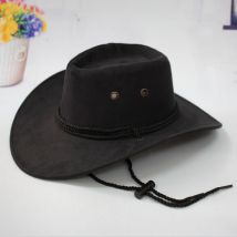 Chapeau de Cowboy de l'ouest pour hommes | Chapeau, casquette de cavalier, accessoire de à larges bords écrasables, de sertissage LXH