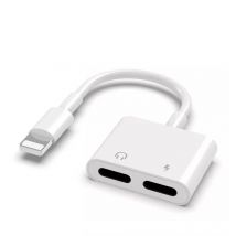 2 en 1 Adaptateur D'éclairage à Double Éclairage Convertisseur pour iPhone 7 8 Plus XR X XS 11 Pro Max Charge Connecteur Splitter Écouteurs