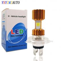 Phare de Moto H4, ampoules BA20D H6 Hi Lo faisceau Moto Scooter ATV COB 6000K blanc 12V 1200LM 1 pièces