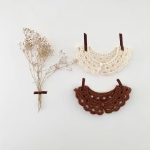 MILANCEL bébé accessoires bébé col hollw out bébé tricot col pur coton bébé photographie pro
