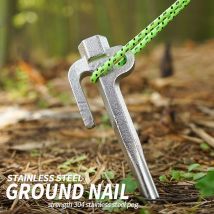 Tente de Camping en acier inoxydable, piquet de 40cm, piquet au sol, piquet de chien, accessoires pour animaux de compagnie
