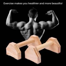 Fitness 30cm bois Push-Up Stands Sport gymnastique exercice entraînement poitrine H en forme de barres en bois Calisthenics Handstand Double tige