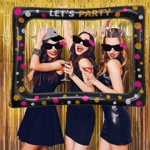 Accessoires de cabine de Photo de cadre gonflable de PVC accessoires de Photobooth de cadre de Photo de Selfie pour des fournitures de fête de mariage d'anniversaire