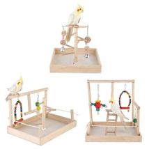 Perroquet balançoire escalade échelle socle de bureau en bois aire de jeux formation perche plate-forme suspendue Cage décoration oiseau à mâcher
